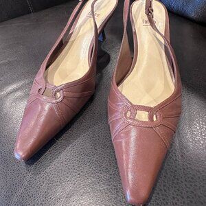 IMPO Slingback kitten heels with knotted detail